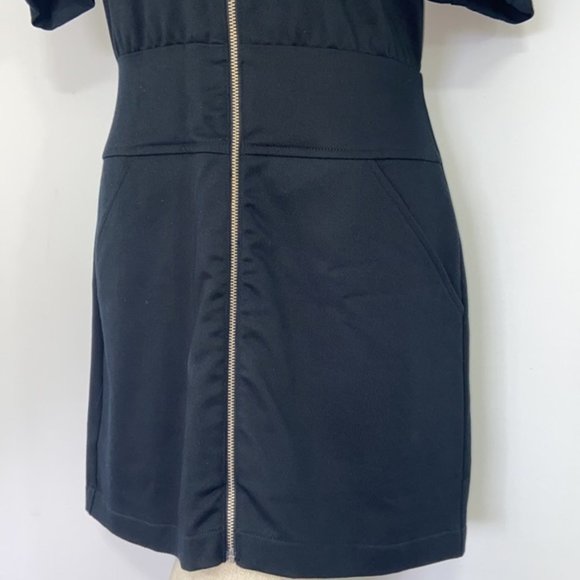 Reformation Zipper Black Mini Dress Wonderful Condition~4 - Picture 4 of 8